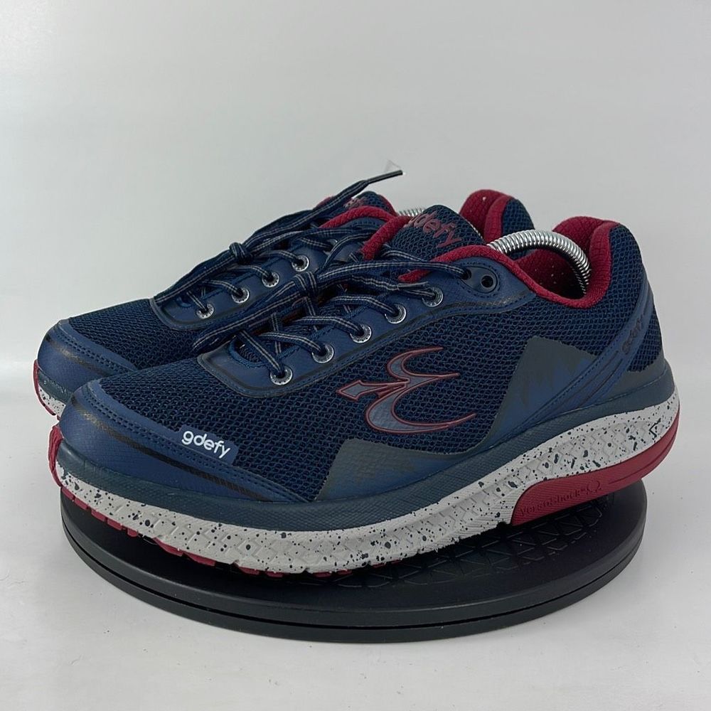Gdefy Gravity Defyer Mighty Walk Blue/Red Comfort Walking Shoes Men's Size 11